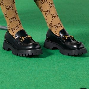 Leather lug sole Horsebit loafer, worn 1x, size 40 but fits like a size 9.